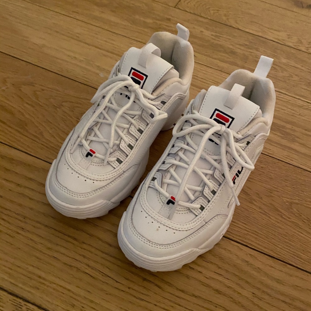 Fila platform white sneakers
